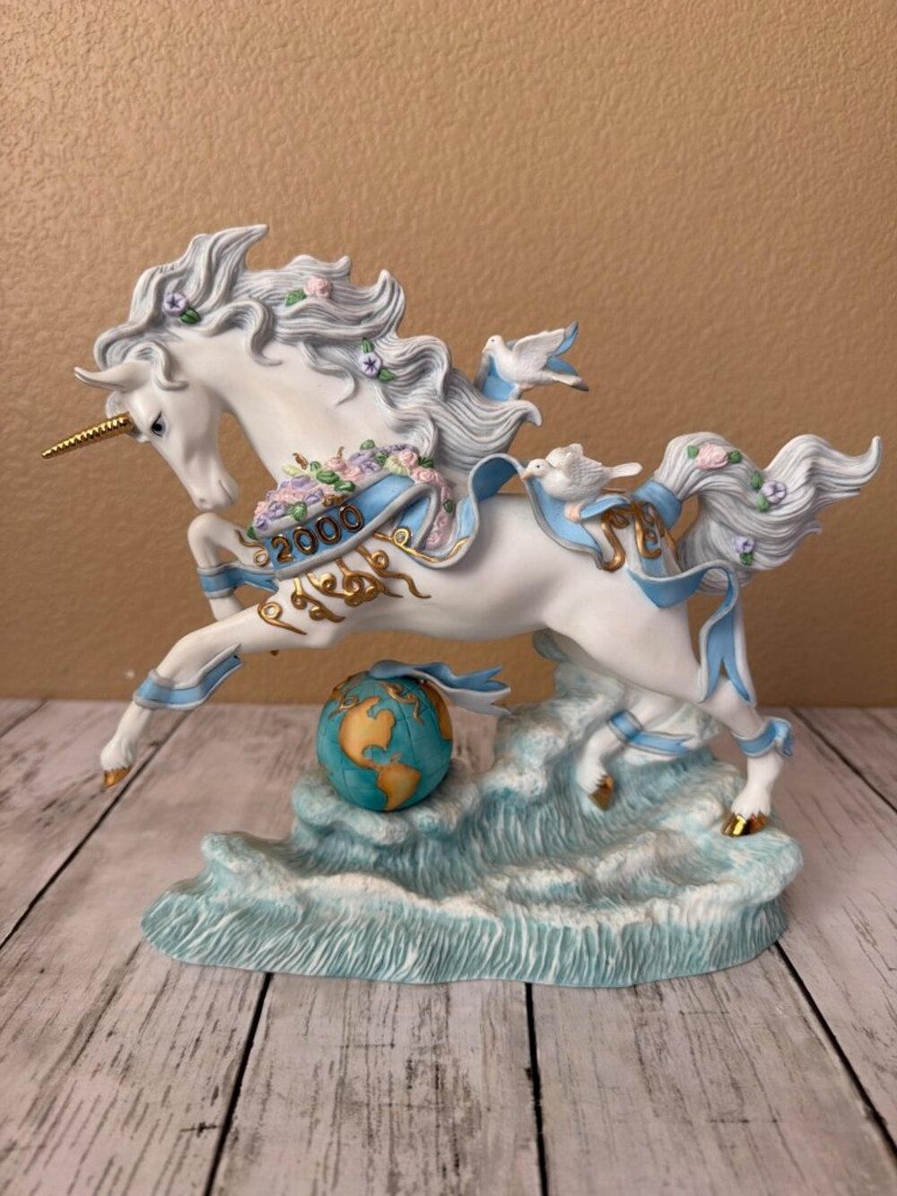 Princeton Gallery Millennium Unicorn 2000 Ltd Ed Porcelain Figurine - No Box/COA